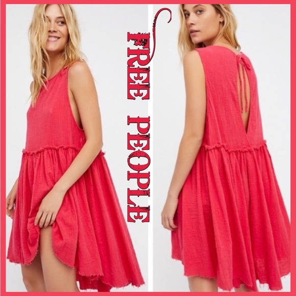 Free People Dresses & Skirts - Free People Deep Coral High Low, Asymmetrical Sleeveless Dress ~ Sz Sm